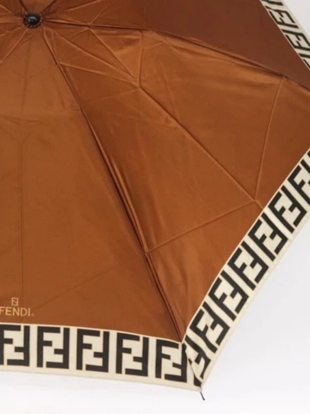 FENDI Zucca Canvas Umbrella Nylon Brown Black - Picture 6 of 16